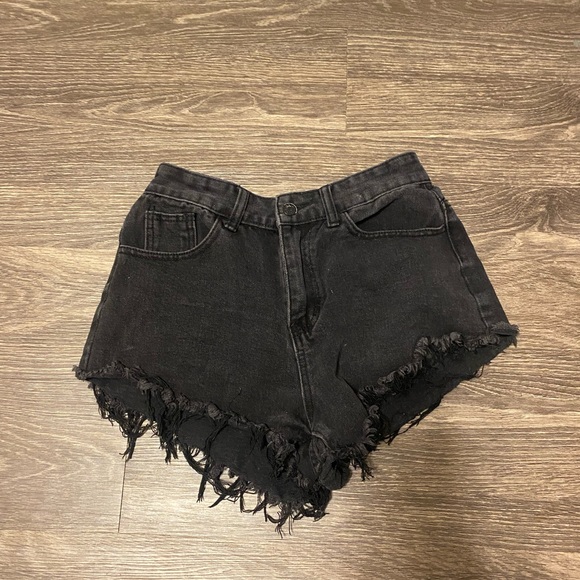 Small Black Jean Shorts - Picture 1 of 2